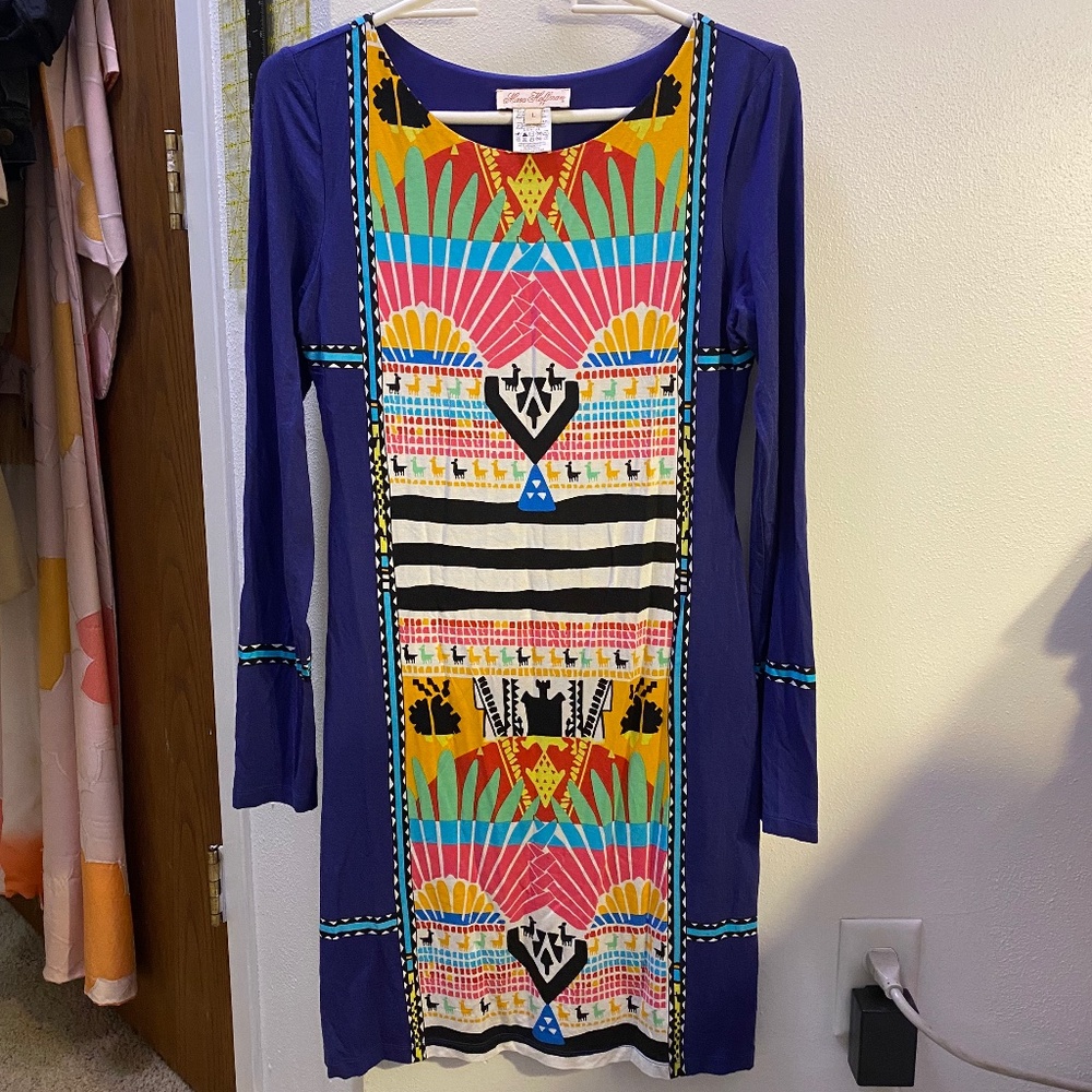 Mara Hoffman Sunrise Llama Bodycon Dress Large